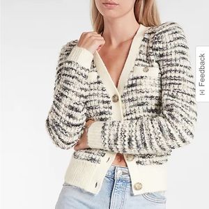 Express - Space Dye Button Up Cardigan